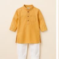 Boys' Blue Cotton Kurta Set